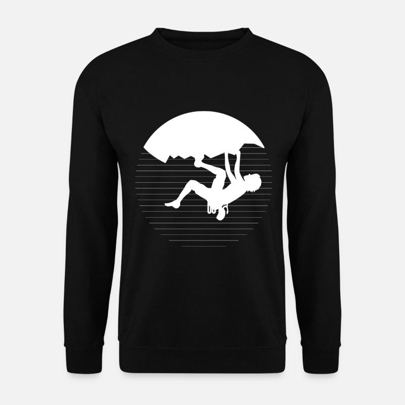 Klettern Climbing Bergsteigen Kletterwand - Unisex Pullover - Schwarz