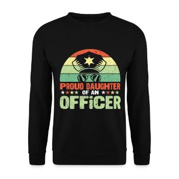 Police Policeman State Power PoliceWoman - Unisex Sweatshirt - black - Front - Alina (178cm) & Michal (187cm)