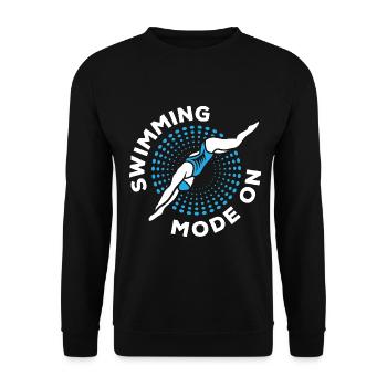 Schwimmer Schwimmen 50 Meter Bahn - Unisex Pullover - Schwarz - Vorne - Alina (178cm) & Michal (187cm)