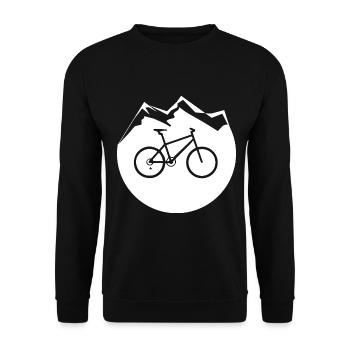 Kreis - Berg - Radfahren - (4) - Unisex Pullover - Schwarz - Vorne - Alina (178cm) & Michal (187cm)