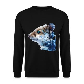 Hamster - Unisex Pullover - Schwarz - Vorne - Alina (178cm) & Michal (187cm)
