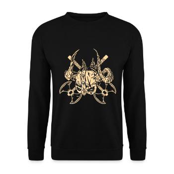 Viking Middle Ages - Unisex Sweatshirt - black - Front - Alina (178cm) & Michal (187cm)
