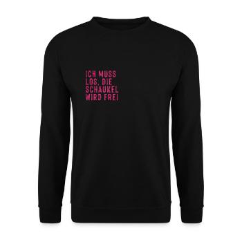 schaukel wird frei - Unisex Pullover - Schwarz - Vorne - Alina (178cm) & Michal (187cm)