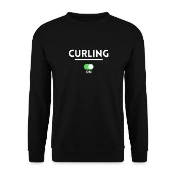 Curling. curling gift - Unisex Sweatshirt - black - Front - Alina (178cm) & Michal (187cm)