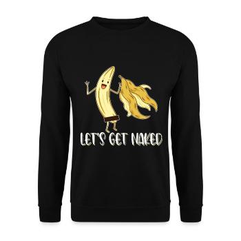 banana - Unisex Sweatshirt - black - Front - Alina (178cm) & Michal (187cm)