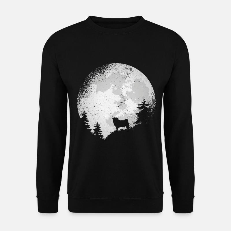 Mops Hunde Hundebesitzer Hund Mond Hunderasse - Unisex Pullover - Schwarz
