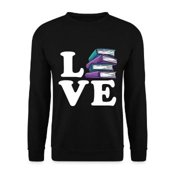 Lesen - Unisex Pullover - Schwarz - Vorne - Alina (178cm) & Michal (187cm)