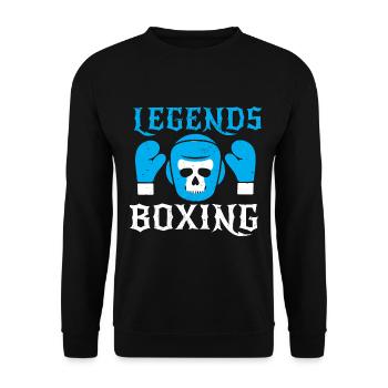 Boxe Boxer Gants de boxe Boxing Club de boxe Club de boxe - Sweat-shirt Unisexe - noir - Devant - Alina (178cm) & Michal (187cm)
