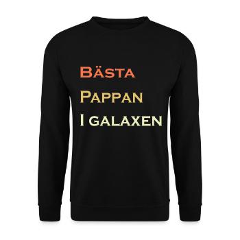Best Dad in the Galaxy - Unisex Sweatshirt - black - Front - Alina (178cm) & Michal (187cm)