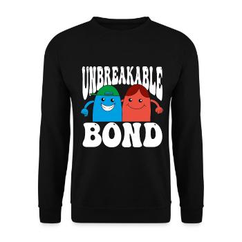 Best Friends Best Buds Best Friend - Unisex Sweatshirt - black - Front - Alina (178cm) & Michal (187cm)