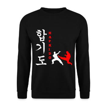 Cadeau d’arts martiaux Hapkido - Sweat-shirt Unisexe - noir - Devant - Alina (178cm) & Michal (187cm)