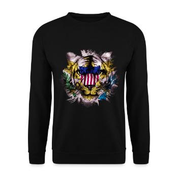 Îles Vierges américaines - Sweat-shirt Unisexe - noir - Devant - Alina (178cm) & Michal (187cm)