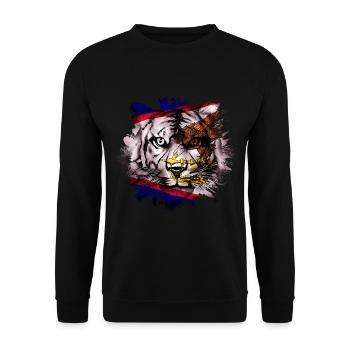 American Samoa - Unisex Sweatshirt - black - Front - Alina (178cm) & Michal (187cm)