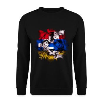 Artsakh - Sweat-shirt Unisexe - noir - Devant - Alina (178cm) & Michal (187cm)
