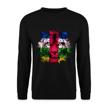 Zentralafrikanische Republik - Unisex Pullover - Schwarz - Vorne - Alina (178cm) & Michal (187cm)