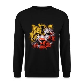 Bhutan - Unisex Sweatshirt - black - Front - Alina (178cm) & Michal (187cm)