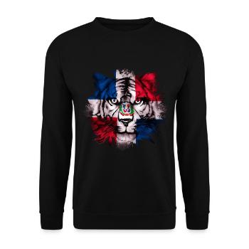 République dominicaine - Sweat-shirt Unisexe - noir - Devant - Alina (178cm) & Michal (187cm)