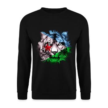 Dschibuti - Unisex Pullover - Schwarz - Vorne - Alina (178cm) & Michal (187cm)