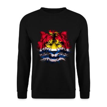 Kiribati - Unisex Sweatshirt - black - Front - Alina (178cm) & Michal (187cm)
