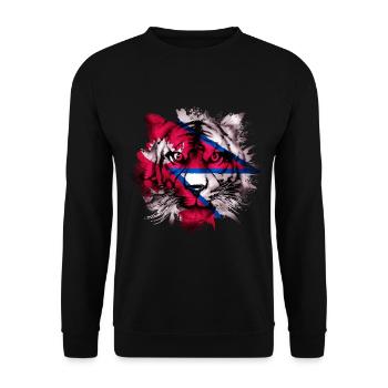 Nepal - Unisex Sweatshirt - black - Front - Alina (178cm) & Michal (187cm)