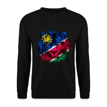 Namibia - Unisex Sweatshirt - black - Front - Alina (178cm) & Michal (187cm)