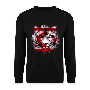 Northern Cyprus - Unisex Sweatshirt - black - Front - Alina (178cm) & Michal (187cm)