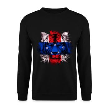 Netherlands Antilles - Unisex Sweatshirt - black - Front - Alina (178cm) & Michal (187cm)
