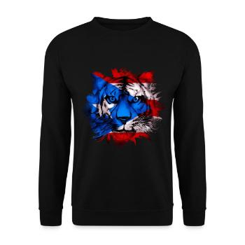 Puerto Rico - Unisex Pullover - Schwarz - Vorne - Alina (178cm) & Michal (187cm)