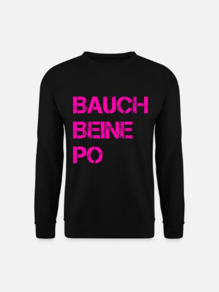 Bauch Beine Po Fitness - Unisex Pullover - Schwarz