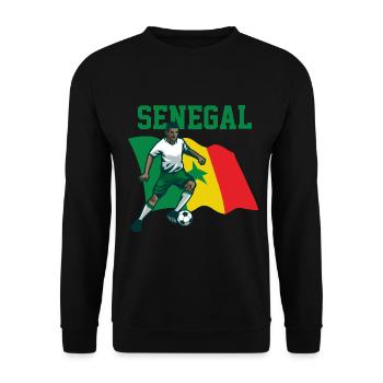 Senegal Afrika Geschenkidee - Unisex Pullover - Schwarz - Vorne - Alina (178cm) & Michal (187cm)