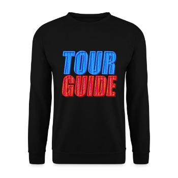 Guide touristique | Explorez le monde avec style - Sweat-shirt Unisexe - noir - Devant - Alina (178cm) & Michal (187cm)