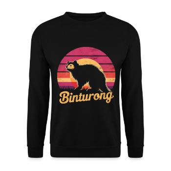 Binturong Bearcat Gift - Unisex Sweatshirt - black - Front - Alina (178cm) & Michal (187cm)