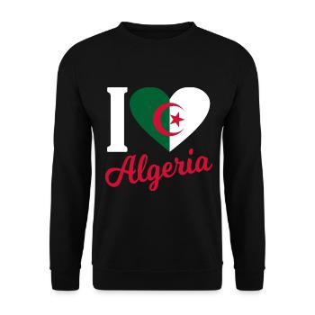 Algeria Africa Gift Idea - Unisex Sweatshirt - black - Front - Alina (178cm) & Michal (187cm)