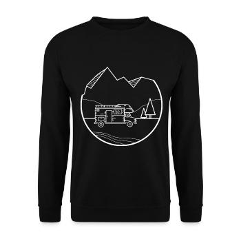 Campings - (6) - Sweat-shirt Unisexe - noir - Devant - Alina (178cm) & Michal (187cm)