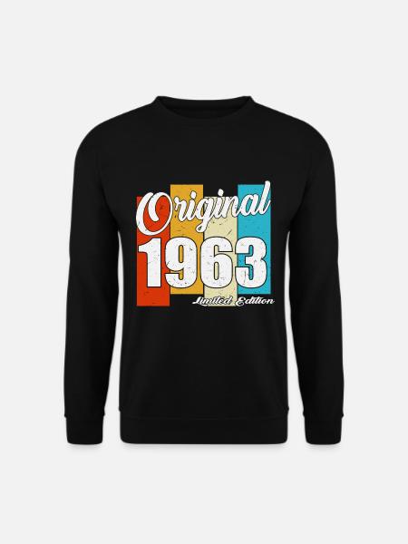 Original 1963 Jahrgang Vintage Geburtstag Retro - Unisex Pullover - Schwarz