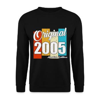 Original 2005 Born Vintage Cadeau d’anniversaire - Sweat-shirt Unisexe - noir - Devant - Alina (178cm) & Michal (187cm)