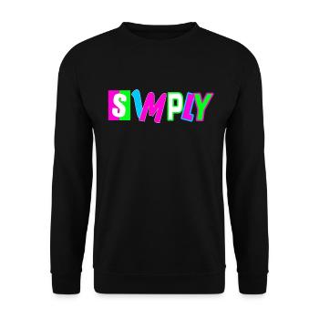 Simply - Unisex Pullover - Schwarz - Vorne - Alina (178cm) & Michal (187cm)