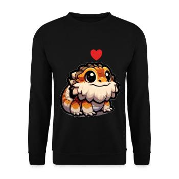 Mignon bébé dragon barbu - Sweat-shirt Unisexe - noir - Devant - Alina (178cm) & Michal (187cm)