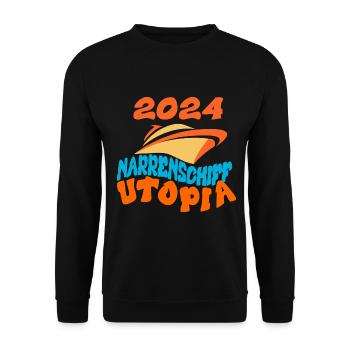 Ship of Fools Utopia, citation d’autruche - Sweat-shirt Unisexe - noir - Devant - Alina (178cm) & Michal (187cm)