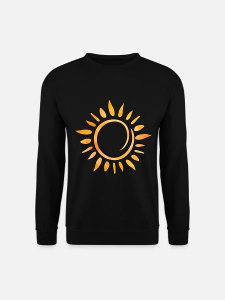 Die Sonne mit Sonnenstrahlen gemalt Sonne the Sun - Unisex sweater - sort