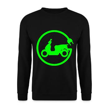 Scooter Electric Scooter Plug Green - Unisex Sweatshirt - black - Front - Alina (178cm) & Michal (187cm)