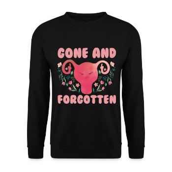 Uterus Gebärmutter Operation - Unisex Pullover - Schwarz - Vorne - Alina (178cm) & Michal (187cm)