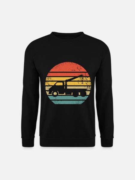 Retro Abschleppwagen Vintage Abschlepper - Unisex Pullover - Schwarz