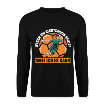 Handball - Unisex Pullover - Schwarz - Vorne - Alina (178cm) & Michal (187cm)
