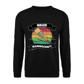 Maler Mannschaft - Unisex Pullover - Schwarz - Vorne - Alina (178cm) & Michal (187cm)