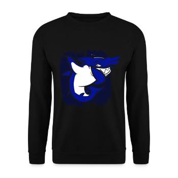 Liebt Kobold Hai Geschenk - Unisex Pullover - Schwarz - Vorne - Alina (178cm) & Michal (187cm)