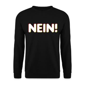 Nein Graphic - Unisex Sweatshirt - black - Front - Alina (178cm) & Michal (187cm)