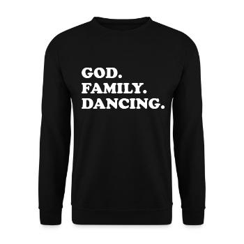 Danse de la famille de Dieu - Sweat-shirt Unisexe - noir - Devant - Alina (178cm) & Michal (187cm)