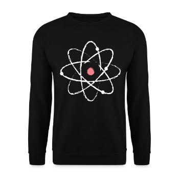 Physique Atome - Sweat-shirt Unisexe - noir - Devant - Alina (178cm) & Michal (187cm)