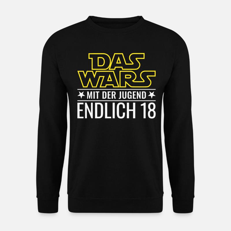 18. Geburtstag Achtzehn Das Wars Mit Der Jugend 18 - Unisex Pullover - Schwarz
